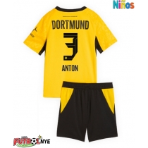 Camiseta Borussia Dortmund Waldemar Anton #3 Primera Equipación para niños 2026-27 manga corta (+ pantalones cortos)